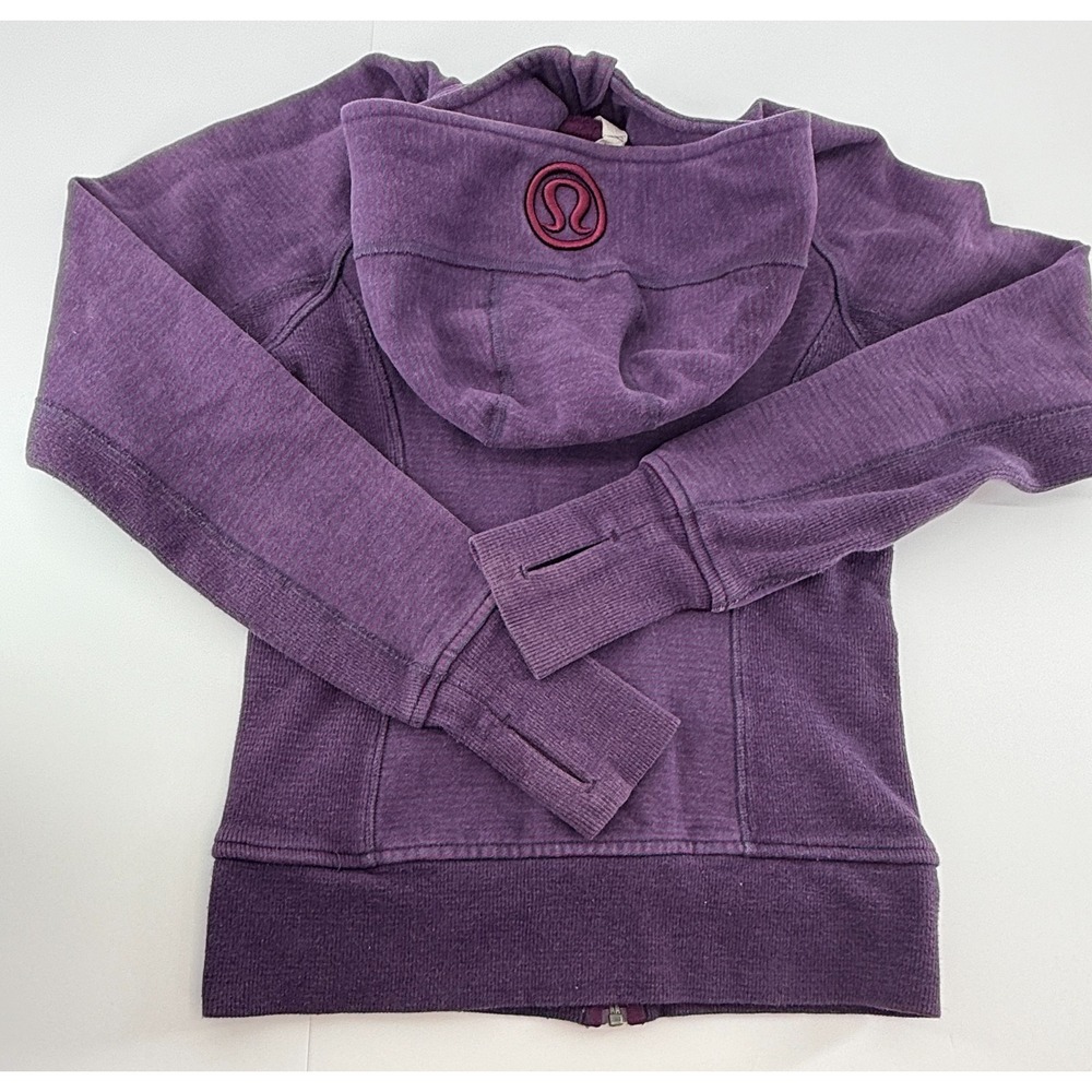 Lululemon Women's Size 4 Purple Full Zip Hoodie Scuba Jacket Thumbholes Athletic - Picture 8 of 9